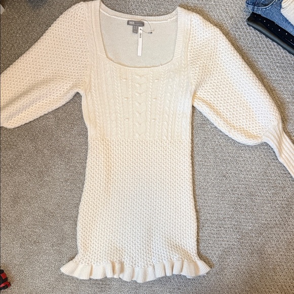ASOS Sweaters - Elegant Cream dress with balloon sleeves
